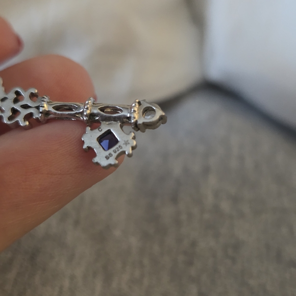 Peoples Jewellers Blue Topaz 925 Sterling Silver Pendant Necklace - Picture 5 of 5